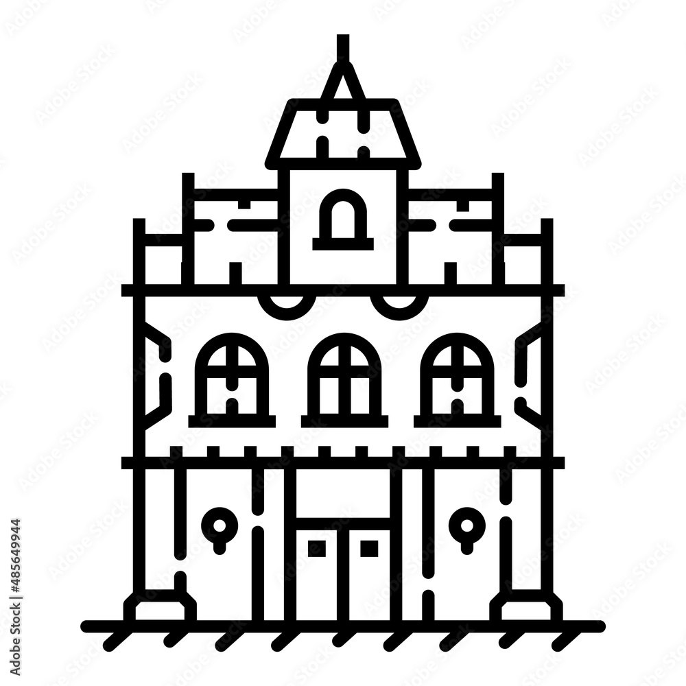Fototapeta premium House Flat Icon Isolated On White Background