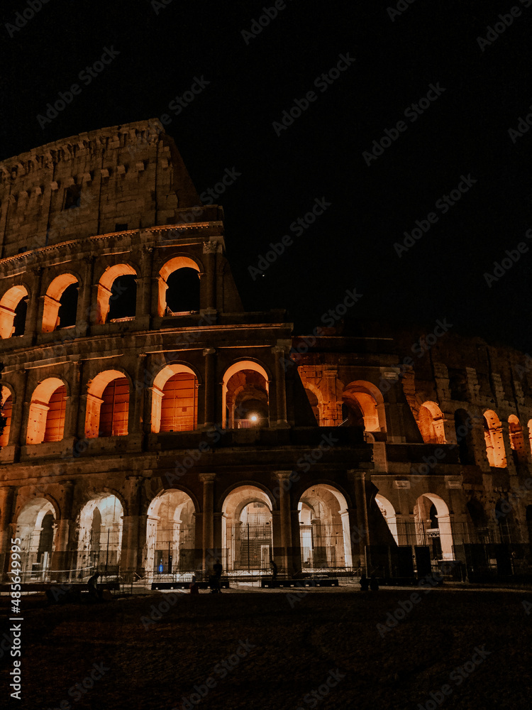 Night walk around Coliseum, Rome.
Romantic summer night.