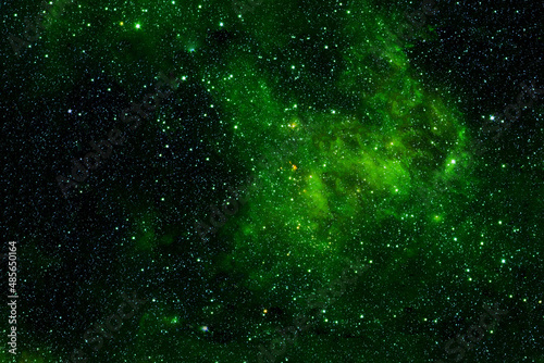 Fototapeta Naklejka Na Ścianę i Meble -  Bright green galaxy. Elements of this image were furnished by NASA