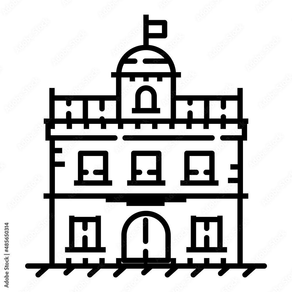 House Flat Icon Isolated On White Background