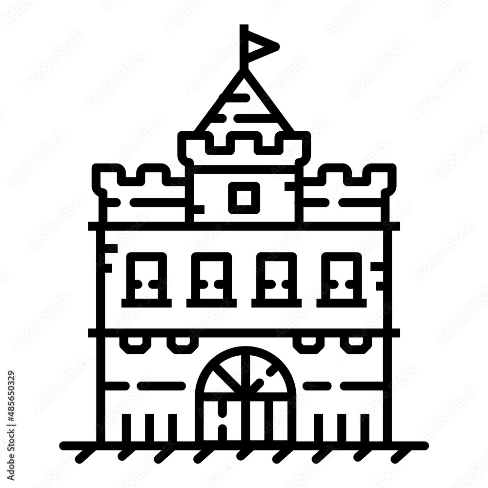 House Flat Icon Isolated On White Background
