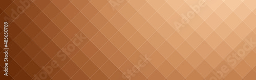 Abstract brown gradient diagonal square mosaic banner background. Vector illustration.