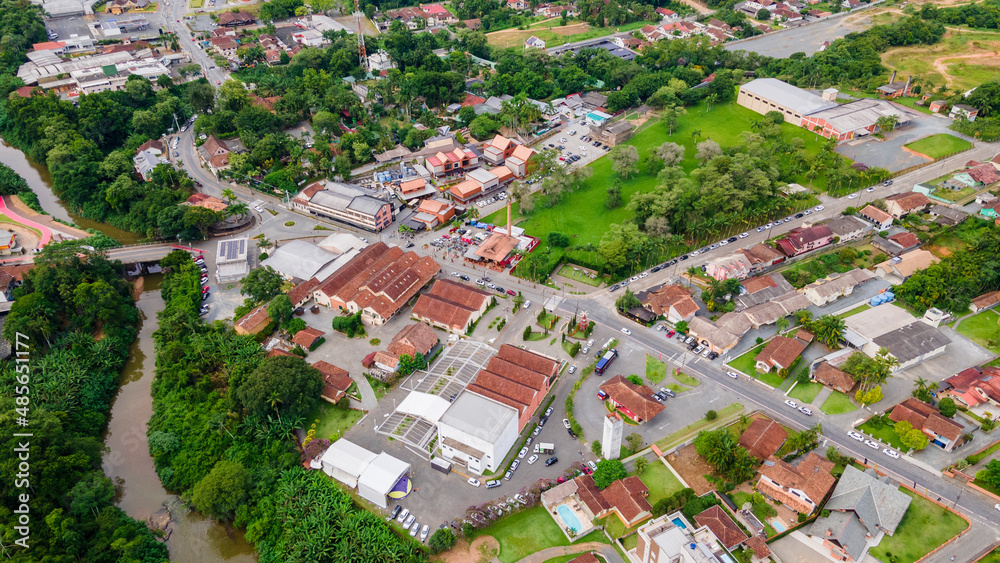 Panoramic aerial view of Pomerode