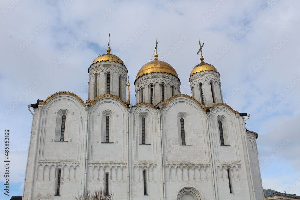 Historic monument Orthodox Church Cathedral of Vladimir city - The Golden Ring travel itinerary Russia