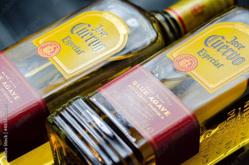 LONDON, UNITED KINGDOM FEBRUARY 2, 2022 Cuervo Gold especial tequila