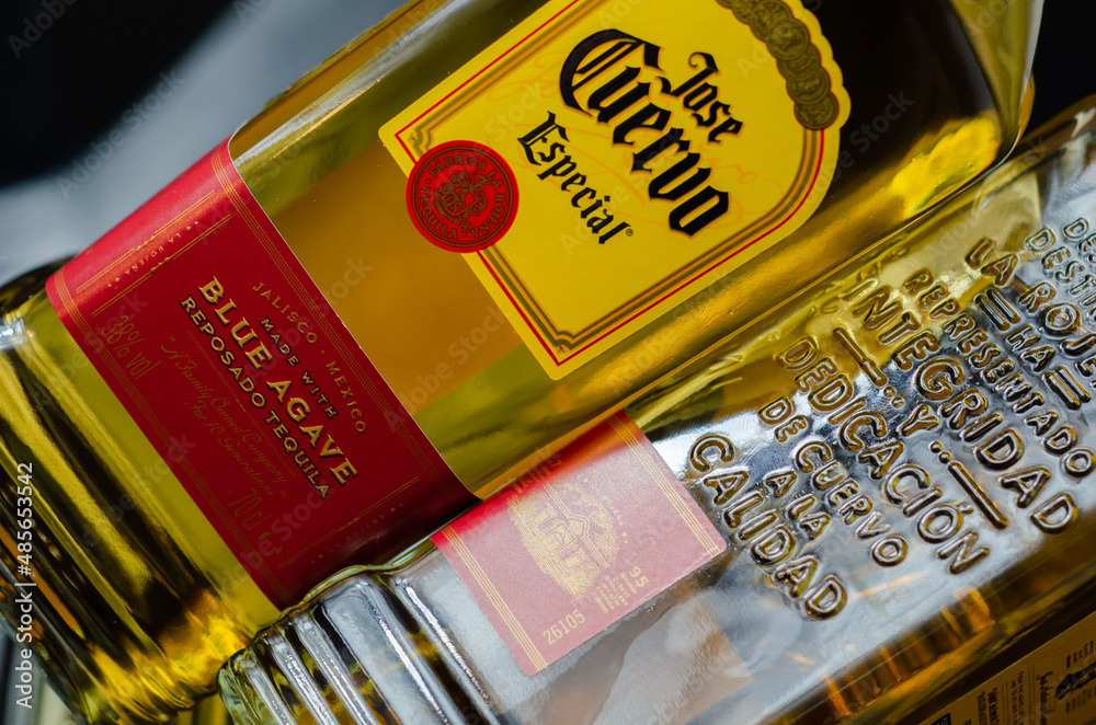 LONDON, UNITED KINGDOM FEBRUARY 2, 2022 Cuervo Gold especial tequila