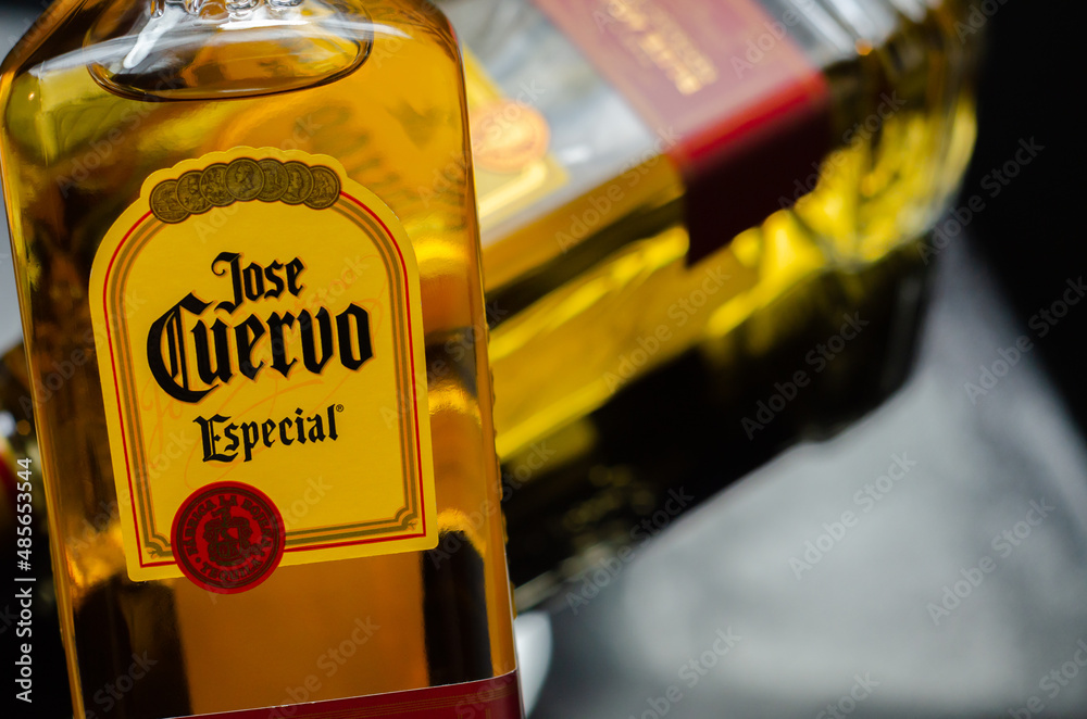 LONDON, UNITED KINGDOM FEBRUARY 2, 2022 Cuervo Gold especial tequila