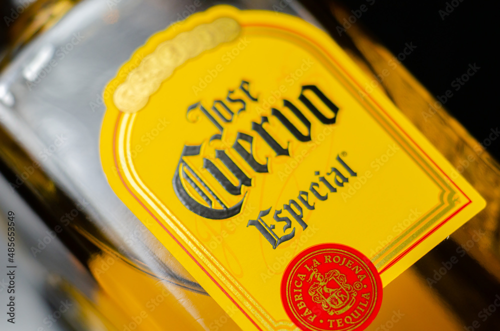 LONDON, UNITED KINGDOM FEBRUARY 2, 2022 Cuervo Gold especial tequila
