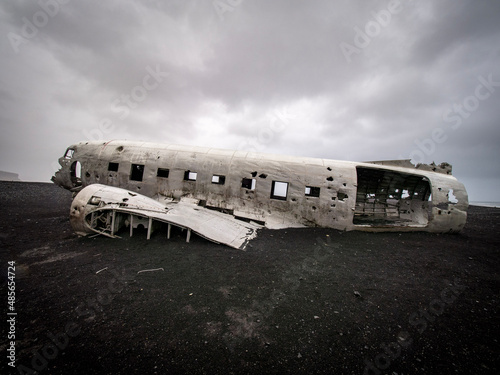Photo Iceland Douglas Dakota Plane Crash