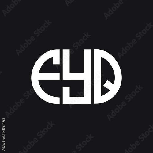 FYQ letter logo design on black background. FYQ creative initials letter logo concept. FYQ letter design. 