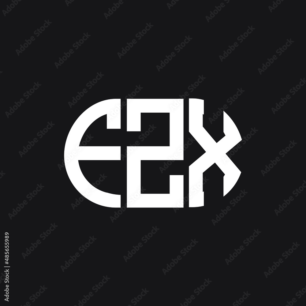 FZX letter logo design on black background. FZX creative initials letter logo concept. FZX letter design.