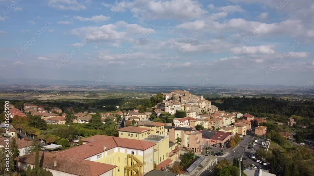 Chianciano aerial view in Tuscany Italy, famous for thermal baths Chianciano aerial view in Tuscany Italy, famous for thermal baths