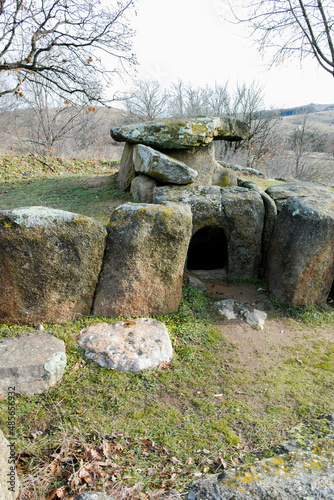 Ancient Thracian dolmen Nachevi Chairi, Hlyabovo, Bulgaria