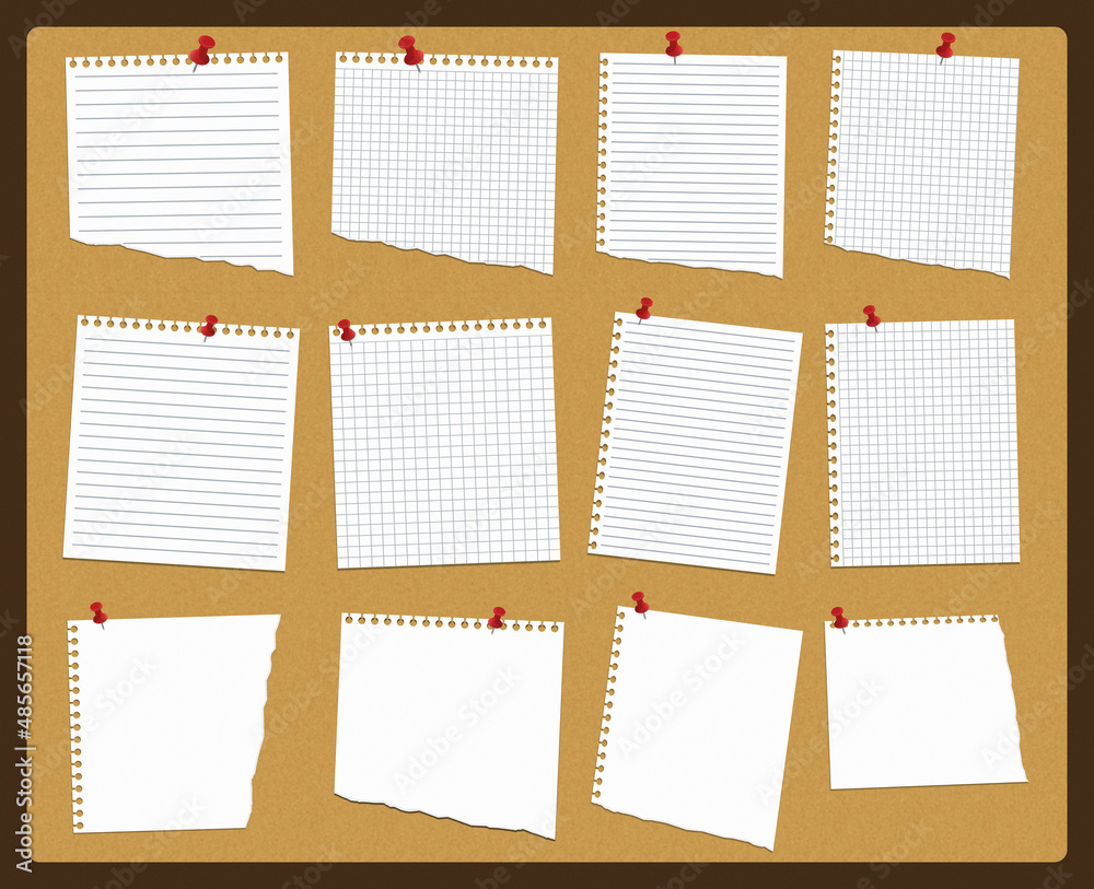 set of notes, Paper notes set of notes, Paper notes