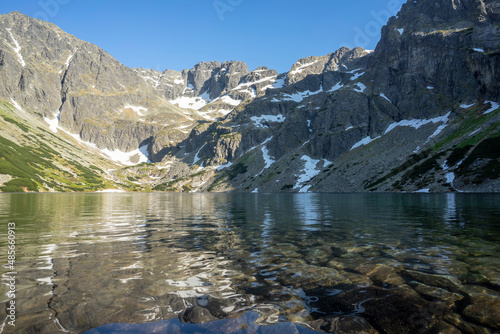 Black Pond Gasienicowy with the peaks of the High Tatras. © Jacek Jacobi