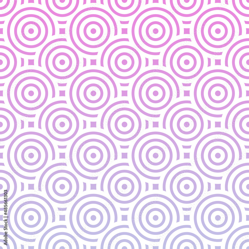 Abstract pink and purple overlapping circles, ethnic pattern background. 