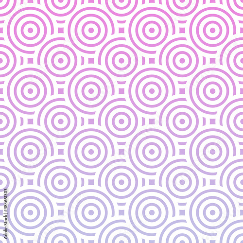 Abstract pink and purple overlapping circles, ethnic pattern background. 