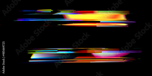 Futuristic gradient design element, multicolored neon speed trails 3d rendering, stripes movement glow effect