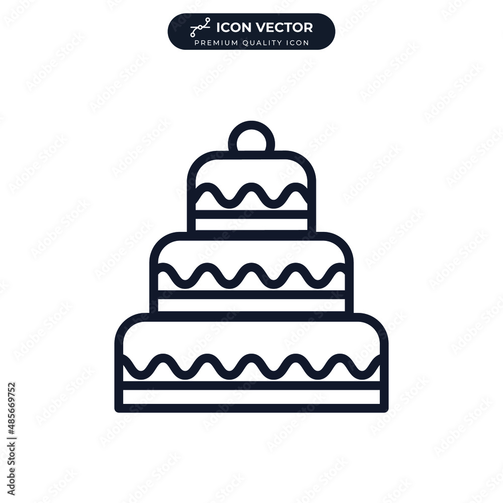 Cake dessert icon symbol template for graphic and web design collection logo vector illustration Cake dessert icon symbol template for graphic and web design collection logo vector illustration