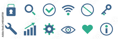 Web icon set. Editable vectors.