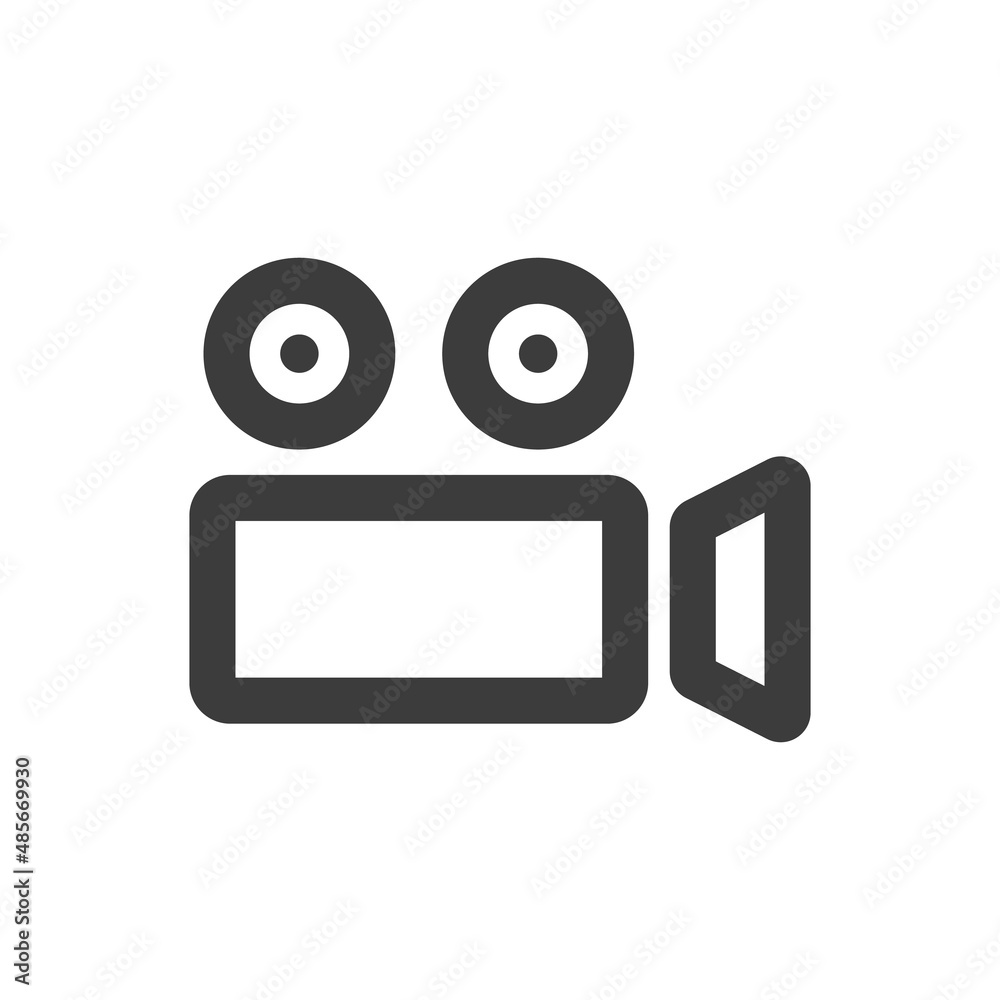A simple cinema camera icon. Movies and filmmakers. Vectors. A simple cinema camera icon. Movies and filmmakers. Vectors.