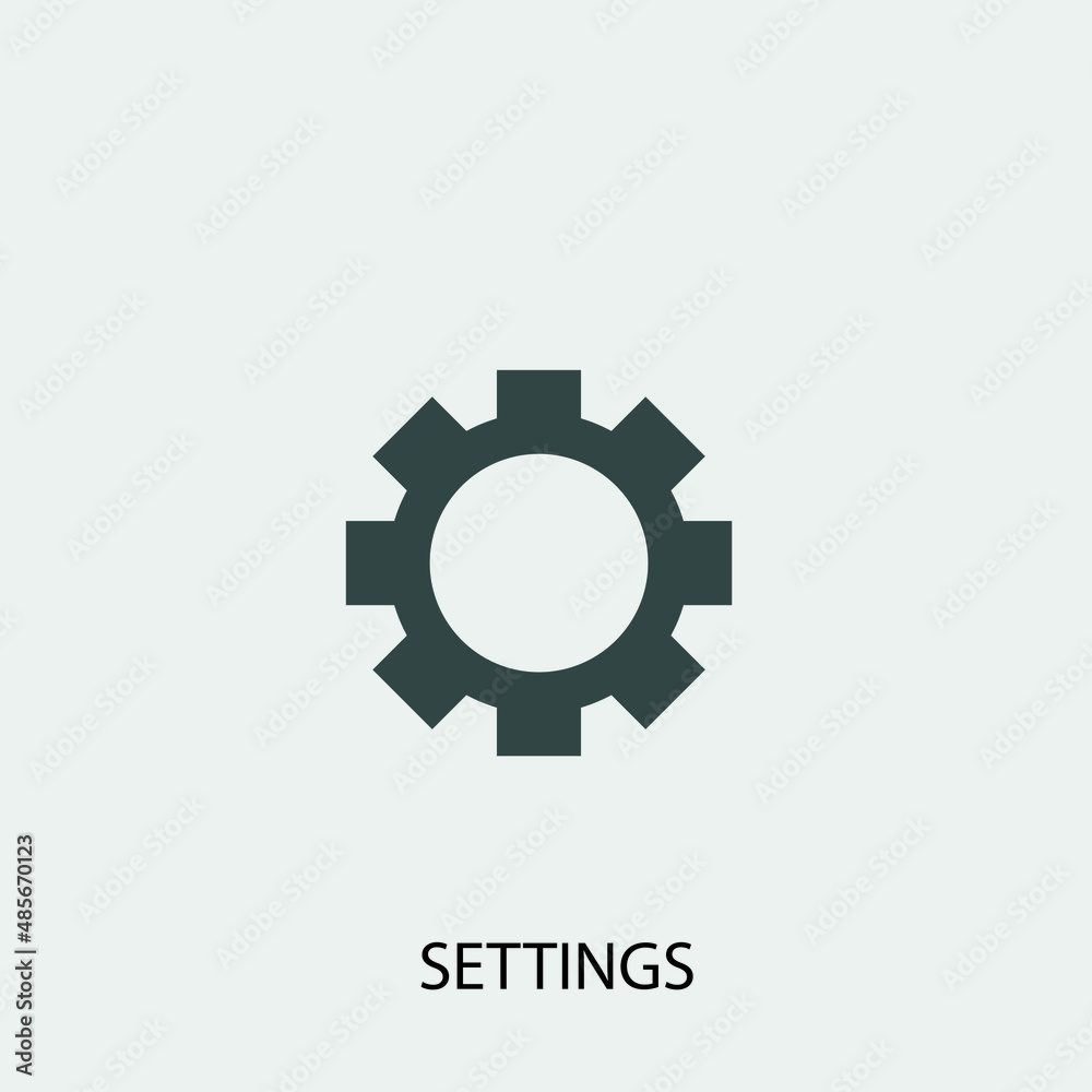Settings vector icon illustration sign Settings vector icon illustration sign
