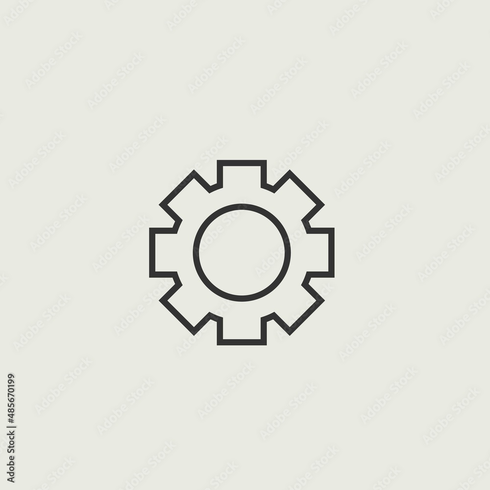Settings vector icon illustration sign