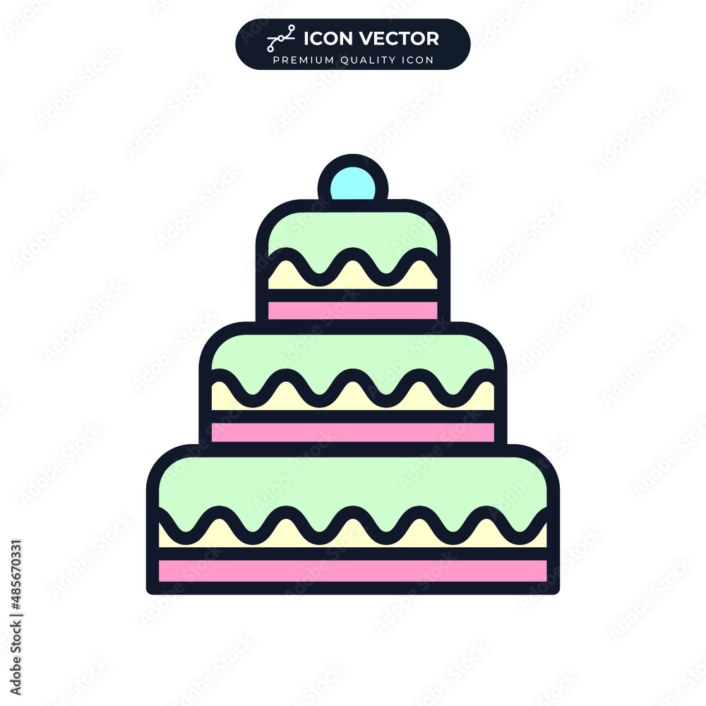 Cake dessert icon symbol template for graphic and web design collection logo vector illustration Cake dessert icon symbol template for graphic and web design collection logo vector illustration
