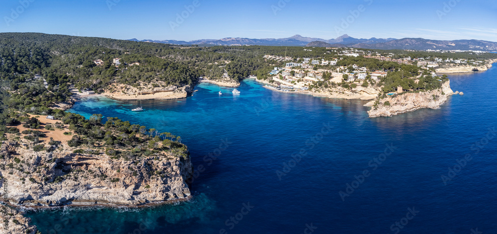 Cala Fornells, Calviá, Mallorca, Balearic Islands, Spain