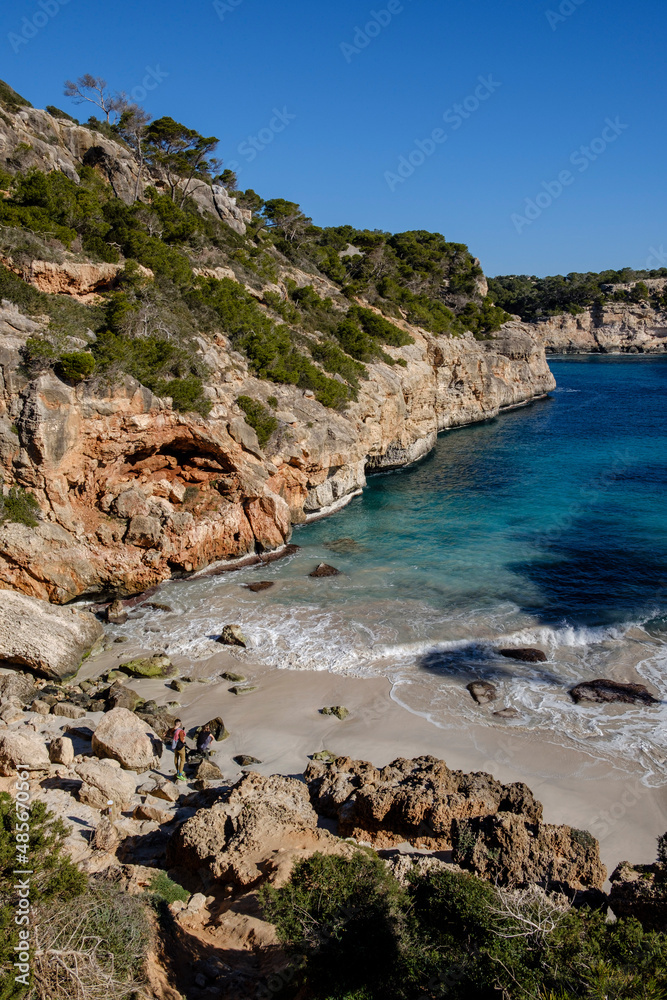 Caló d es Moro, Santanyi, Mallorca, Balearic Islands, Spain