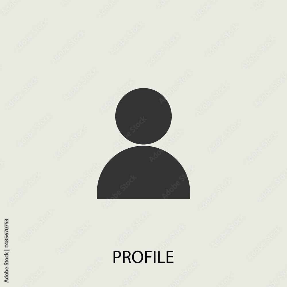 profile vector icon illustration sign profile vector icon illustration sign