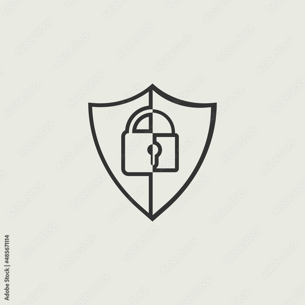 shield security vector icon illustration sign shield security vector icon illustration sign