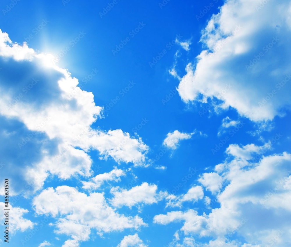 Blue sky with clouds closeup Blue sky with clouds closeup