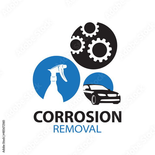 Vector logo of rust removal and treatment