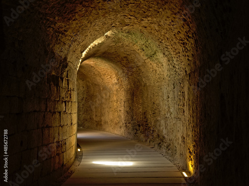 Tunnel under the roman theatre of Cadiz