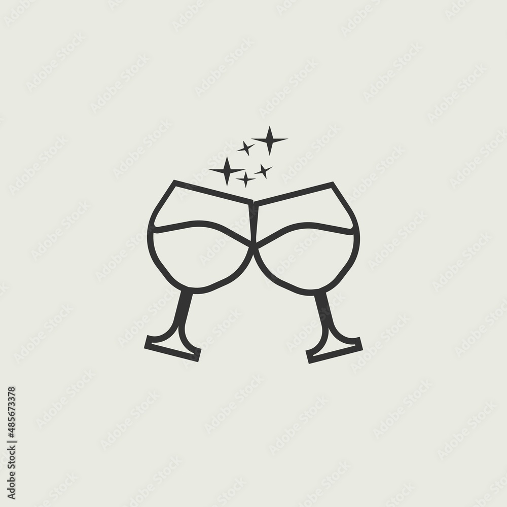 Cheers vector icon illustration sign Cheers vector icon illustration sign