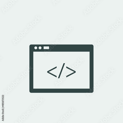 Free Download Code vector icon illustration sign - GFXLoad
