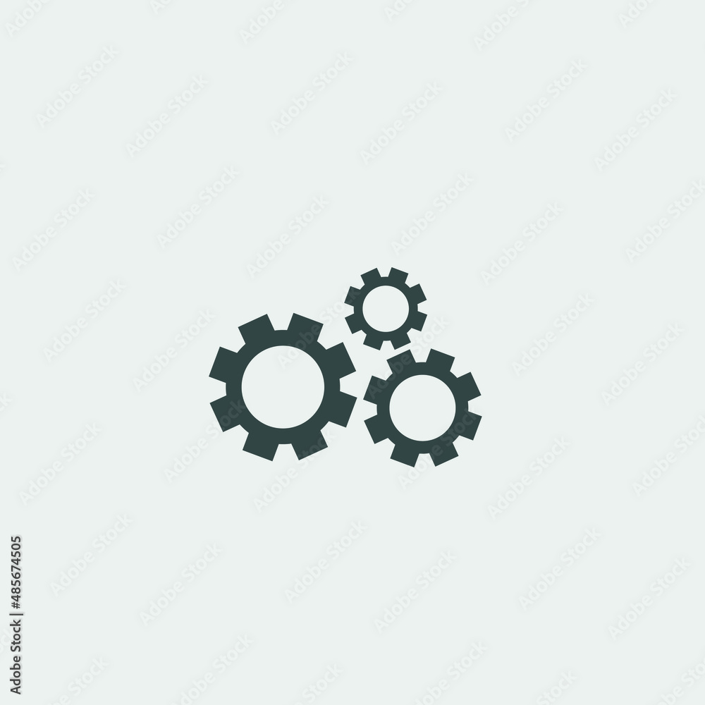 gear settings vector icon illustration sign