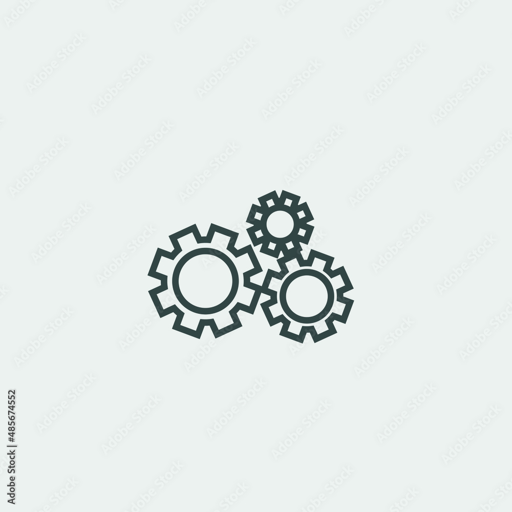gear settings vector icon illustration sign