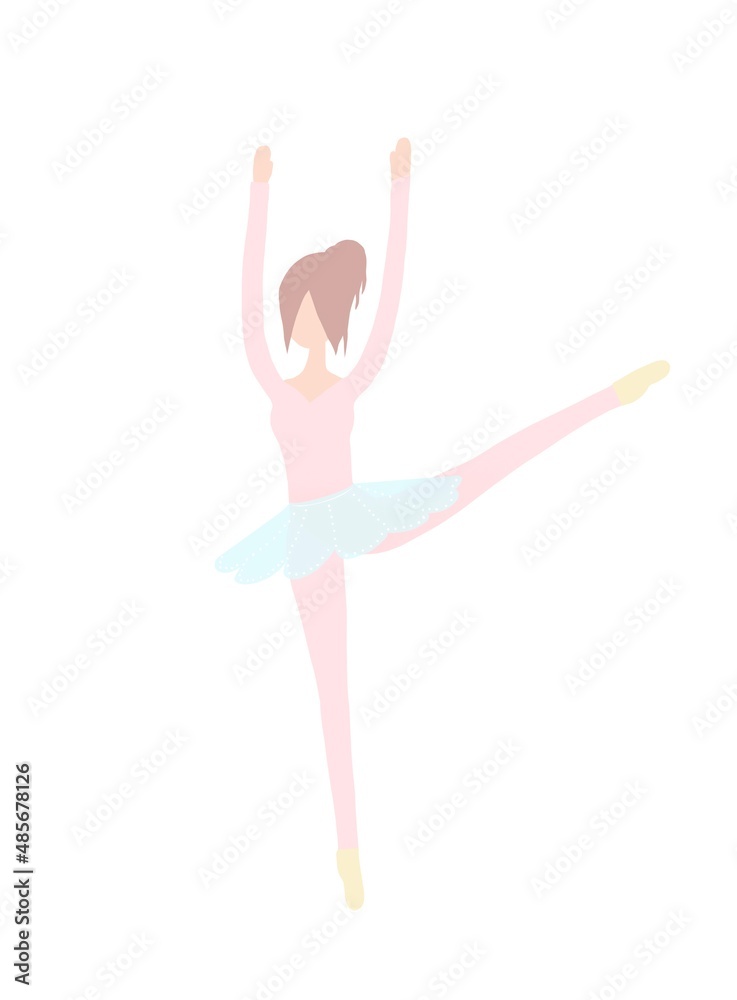 Obraz premium ballet dancer isolated on white