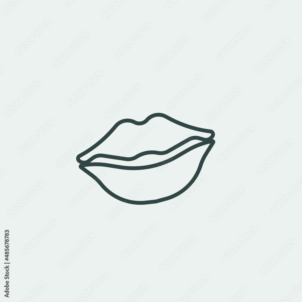 Woman_lips vector icon illustration sign Woman_lips vector icon illustration sign