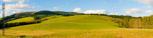 Panoramic Photo of Rolling Hills in Southern Lakes, South Island New Zealand