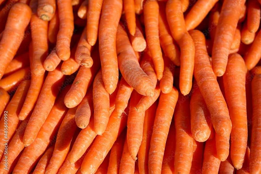Full Frame Shot Of Carrots At Market Stall Full Frame Shot Of Carrots At Market Stall
