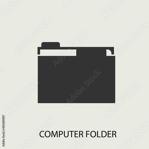 Computer_folder vector icon illustration sign