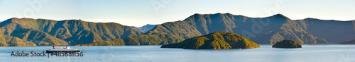 Panoramic Photo of the Interislander Ferry Between Picton, South Island and Wellington, North Island, New Zealand photo