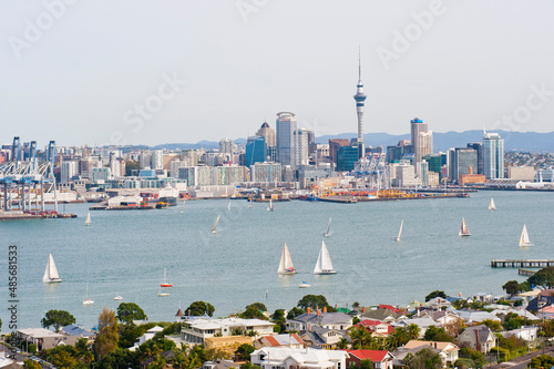 Sailing Boats in Waitemata Harbour, Auckland, North Island, New Zealand