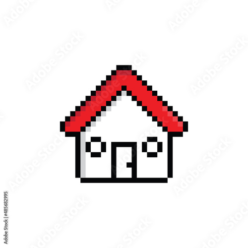  house pixel art icon vector 8 bit game 