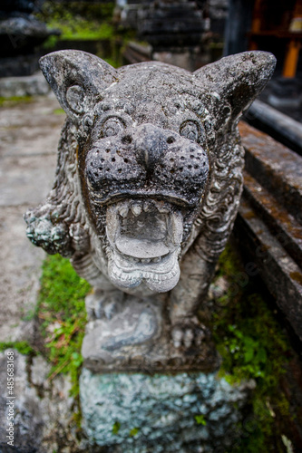 Stone statue at Besakih Temple (Pura Besakih), Bali, Indonesia, Southeast Asia, Asia, Asia