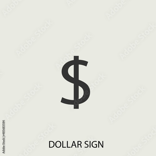 Dollar_sign vector icon illustration sign