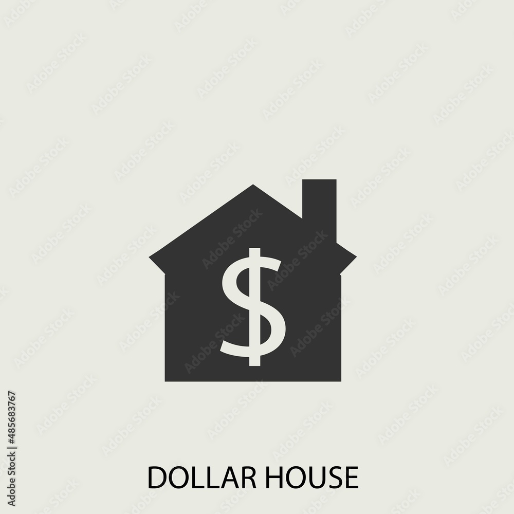 dollar sign house vector icon illustration sign dollar sign house vector icon illustration sign